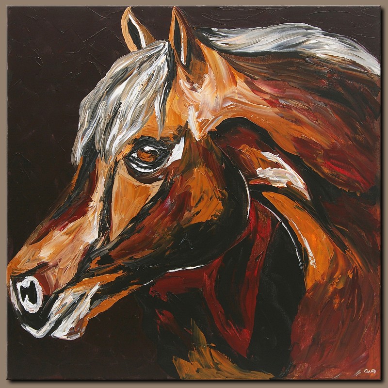 Gemälde Acryl Original abstrakte Malerei Kunst modern Pferd Unikat Tier Bild handgemalt