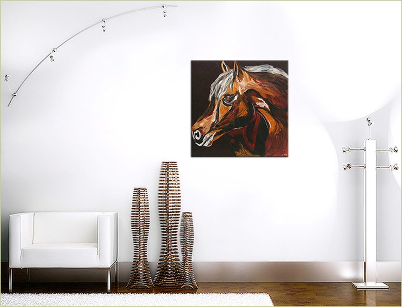 Gemälde Acryl Original abstrakte Malerei Kunst modern Pferd Unikat Tier Bild handgemalt