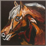 Gemälde Acryl Original abstrakte Malerei Kunst modern Pferd Unikat Tier Bild handgemalt
