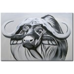 Gemälde Acryl Original abstrakte Malerei Kunst modern Büffel Portrait Unikat Tier Bild handgemalt