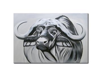 Gemälde Acryl Original abstrakte Malerei Kunst modern Büffel Portrait Unikat Tier Bild handgemalt