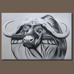 Gemälde Acryl Original abstrakte Malerei Kunst modern Büffel Portrait Unikat Tier Bild handgemalt