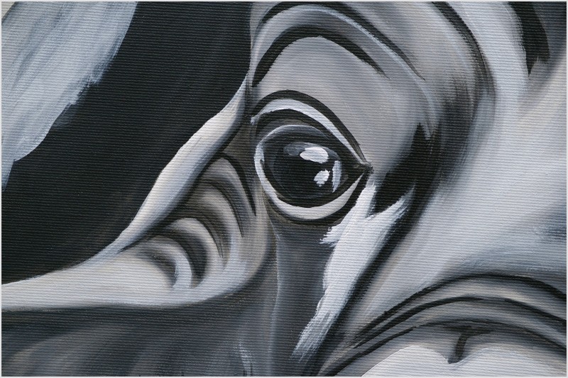 Gemälde Acryl Original abstrakte Malerei Kunst modern Büffel Portrait Unikat Tier Bild handgemalt
