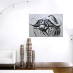Gemälde Acryl Original abstrakte Malerei Kunst modern Büffel Portrait Unikat Tier Bild handgemalt
