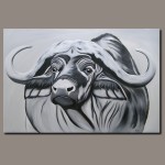 Gemälde Acryl Original abstrakte Malerei Kunst modern Büffel Portrait Unikat Tier Bild handgemalt
