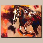 Gemälde Acryl Pferd Galopp abstrakte Malerei moderne Kunst Tiere Bild Portrait Western Landschaft handgemalt Unikat ORIGINAL