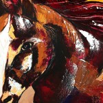 Gemälde Acryl Pferd Galopp abstrakte Malerei moderne Kunst Tiere Bild Portrait Western Landschaft handgemalt Unikat ORIGINAL