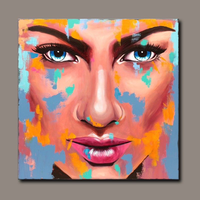 Gemälde Acryl Original abstrakte Malerei Kunst modern Frau Portrait Unikat Bild handgemalt