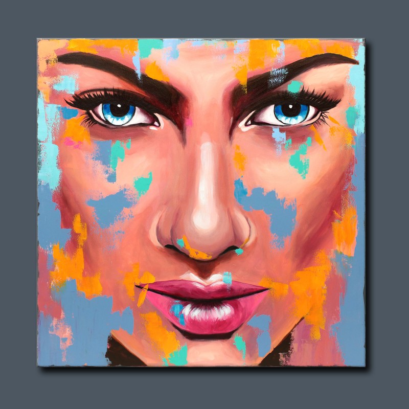 Gemälde Acryl Original abstrakte Malerei Kunst modern Frau Portrait Unikat Bild handgemalt
