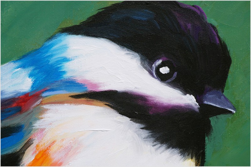 Gemälde Acryl Original abstrakte Malerei Kunst modern Vogel Portrait Unikat Bild handgemalt