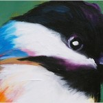 Gemälde Acryl Original abstrakte Malerei Kunst modern Vogel Portrait Unikat Bild handgemalt