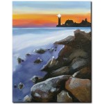 Gemälde Acryl Original abstrakte Malerei Kunst modern Meer Leuchtturm Unikat Bild handgemalt